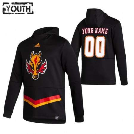 Calgary Flames Personalizované 2020-21 Reverse Retro Pullover Mikiny Hooded - Dětské